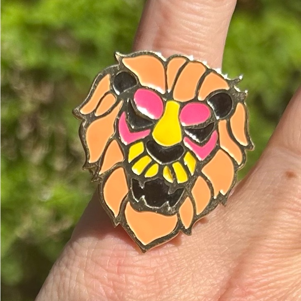 LAST CHANCE Ariella Estudio Gold Lion Ring Size 7